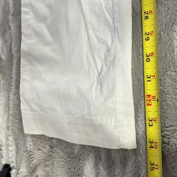 Athleta lightweight white straight or rolled crop pants size 4T - Picture 7 of 10